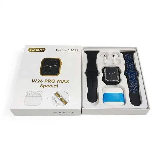 W26 pro max(ساعة مع زوج براسليات و ايربود) - Image 3